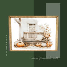 Rust Fall Bench Framed Canvas Mini Art