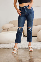 Dylan Crop Raw Hem-distressed High Waist Jeans