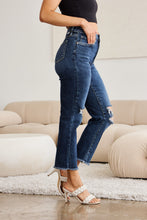 Dylan Crop Raw Hem-distressed High Waist Jeans