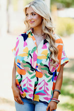 Day Tripper Abstract Leafy Print Top