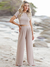 2FER T-Shirt and Wide Leg Pants Set