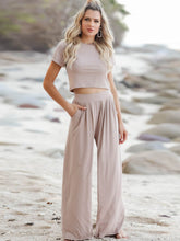 2FER T-Shirt and Wide Leg Pants Set