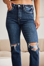 Dylan Crop Raw Hem-distressed High Waist Jeans