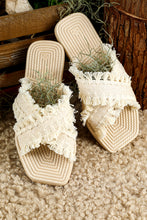 Woven Tassel Sandals