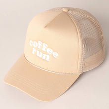 Coffee Run Embroidered Trucker Cap