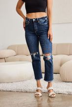 Dylan Crop Raw Hem-distressed High Waist Jeans