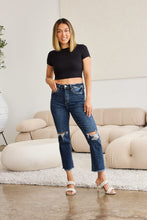 Dylan Crop Raw Hem-distressed High Waist Jeans