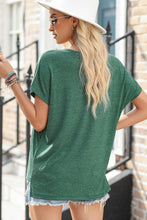 Greenie: V-Neck Short Sleeve T-Shirt