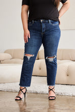 Dylan Crop Raw Hem-distressed High Waist Jeans