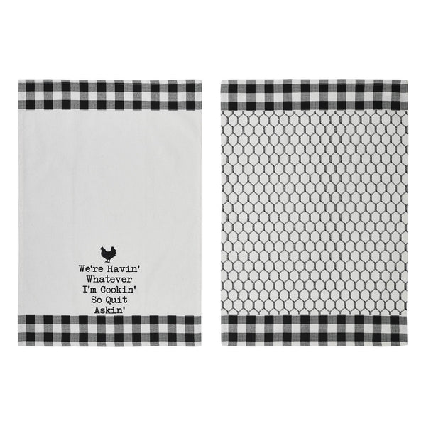 Down Home Whatever I'm Cookin Tea Towel Set of 2